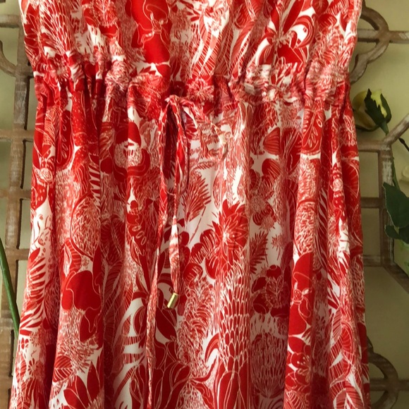 H&M red and white drawstring sleeveless dress - Picture 5 of 6